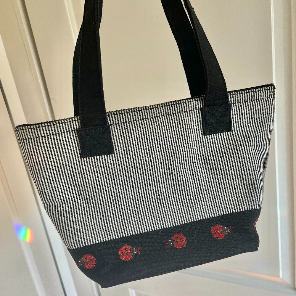 Ladybug Purse, Ladybug Handbag, Ladybug Bag, Small striped Purse